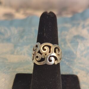 Sterling Silver Swirl Design Ring